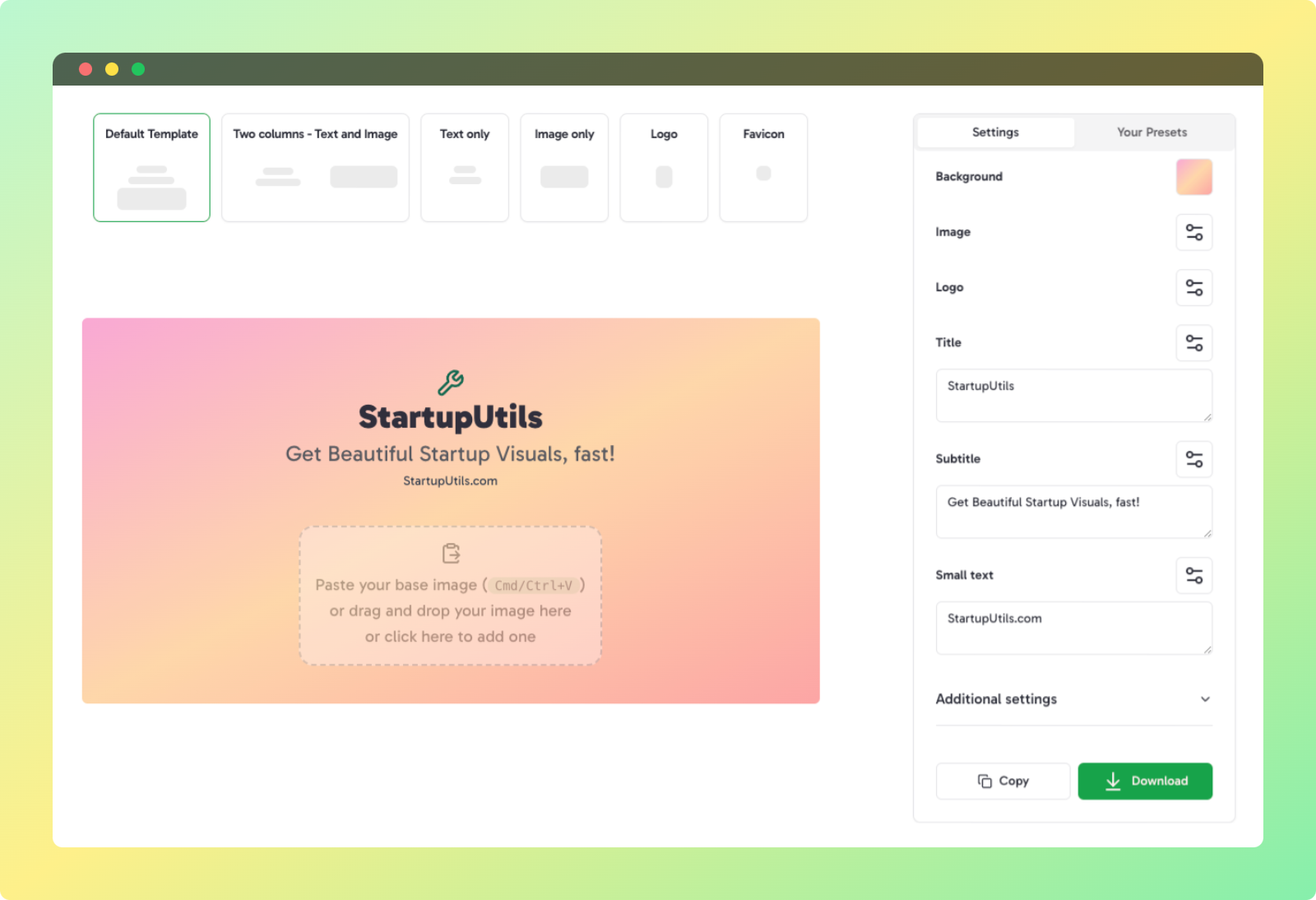 StartupUtils app demo